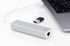 DIGITUS USB hub 70255, USB-C, 3x USB-A, 1x RJ45, sivi