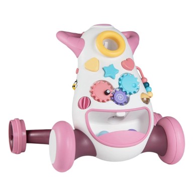 NORTHIX Hodalica za bebe 2 u 1 s glazbom i svjetlima Montessori, roza