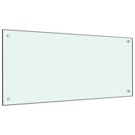 Kuhinjska zaštita od prskanja, kaljeno staklo, bijela