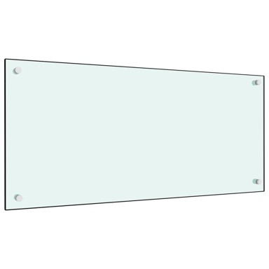 Kuhinjska zaštita od prskanja, kaljeno staklo, bijela