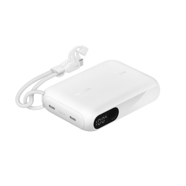 BELKIN Powerbank s zaslonom, 10000 mAh, 20 W, bijeli