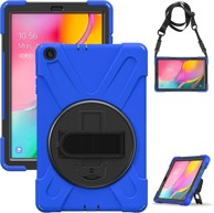 NIKCORP Robusna zaštitna maska za Samsung Galaxy Tab A 8.0 sa stalkom ručkom i naramenicom, plava