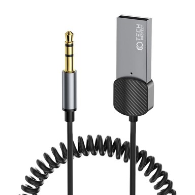 TECH-PROTECT Ultraboost Bluetooth audio adapter, 3.5mm, priključak, siva