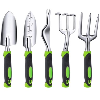 MG Set vrtnog alata, 5 kom, crno/zeleni