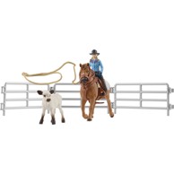 SCHLEICH Set Farm World Team Roping mit Cowgirl, 42577