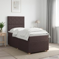 Boxspring krevet s madracem 80 x 200 cm, tkanina, tamnosmeđa
