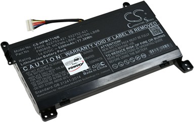 Baterija za laptop HP Omen 17-an005tx/ 17-an029ng / Typ TPN-Q195 (12 Pin-Konektor)