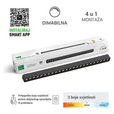 GREEN TECH LED magnetna svjetiljka MYSTYLE-2, 24 W, 3CCT