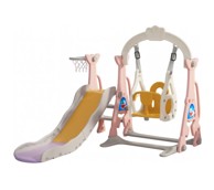 MAMAKIDS Ljuljačka s toboganom za djecu 170 cm, sivo roza