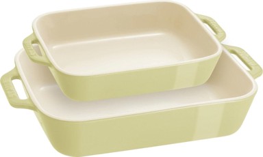 STAUB Set 2 pravokutne zdjele Cooking, svijetlozelene