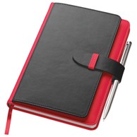 MACMA Notes A5 2008805, crte, 256 L, umjetna koža, prostor za kreditne kartice, crveno-crni