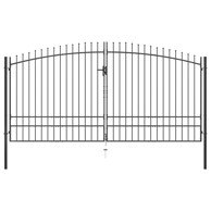 Dvostruka vrata za ogradu s ukrasnim kopljima 400 x 248 cm