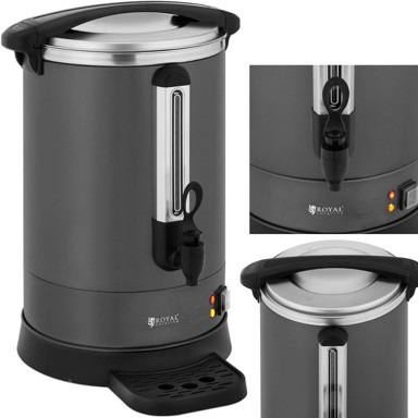 ROYAL CATERING Aparat za kavu i čaj sa slavinom i posudom za kapanje 14 l 1400 W, siva