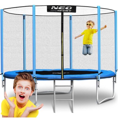 NEO-SPORT Vrtni trampolin 312 cm (10 ft), vanjska mreža i ljestve