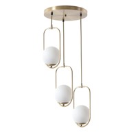 OPVIQ LIGHTS Bijela/u zlatnoj boji viseća svjetiljka sa staklenim sjenilom ø 30 cm Ahu