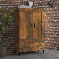 Komoda, konstruirano drvo, 70 x 31 x 115 cm, dimljeni hrast