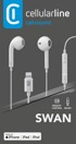 CELLULARLINE Slušalice MFI Swan, za iPhone