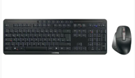 CHERRY Set tipkovnice i miša Stream Desktop Ultimate bežični Bluetooth 5.2 2,4 GHz USB AES-128
