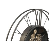 HOME ESPRIT Zidni sat, 80 x 8 x 80 cm, metal, tamno smeđi