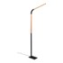 TRIO Crna/u prirodnoj boji LED stojeća svjetiljka s drvenim sjenilom (visina 169, 5 cm) Norris 