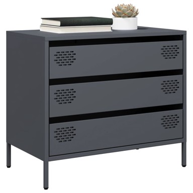 Komoda antracit 68x39x58,5 cm od hladno valjanog čelika