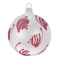 EGO DEKOR Set od 3 božićna ukrasa od bijelog stakla