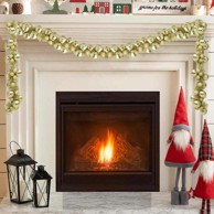 Garland od božićnih kuglica, 186 cm, polistiren, zlatna