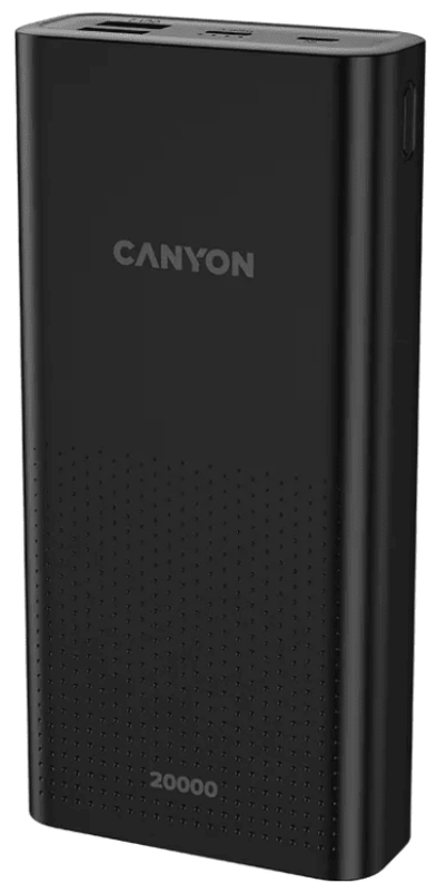 CANYON Prijenosna baterija PB-2001, 20000 mAh, crna