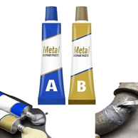 NETSCROLL Ljepilo za zavarivanje dvokomponentno hladno – industrijsko za metal i plastiku, brzo stvrdnjavanje, visoka otpornost, 2x tuba GlueStar