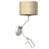 Zidna lampa Marshall, 1xE27, bijela/ratan