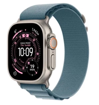APPLE Watch Ultra 3, GPS + Cellular, 49 mm, bež, remen Alpine Loop, plava - M
