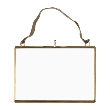 REX LONDON Metalni viseći okvir u zlatnoj boji 15x10 cm