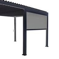 HOMESTAR Spuštajuća tkanina MIRADOR-111, 4 m, siva