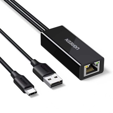 UGREEN USB-C – RJ45 mrežni adapter, 10/100 Mbps, crni