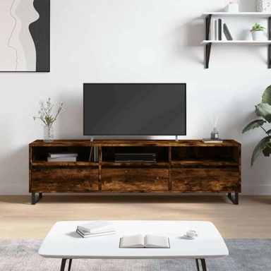 TV ormarić, 150 x 30 x 44.5 cm, konstruirano drvo, dimljeni hrast