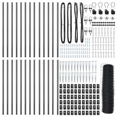 Šesterokutna ograda, 0.6x50 m, čelik, siva