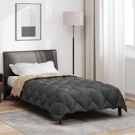 Zimska pokrivača 200x140 cm, mikrovlakna, antracit i taupe