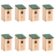 Kućice za ptice 8 kom drvene 12 x 12 x 22 cm