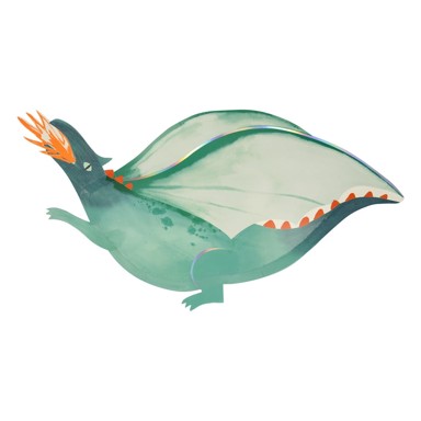 MERI MERI Papirnati jednokratni tanjuri DRAGON, set, 4 kom