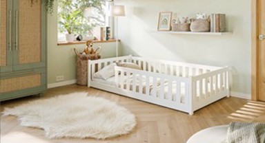 Drveni dječji krevet Bella, 160x80 cm, bijeli