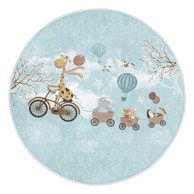 MILA HOME Svijetlo plavi dječji tepih ø 100 cm Comfort