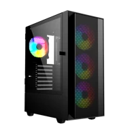 GEMBIRD Kućište Fornax 4000 ARGB gaming ATX Midi Tower crno, pozadinsko osvjetljenje