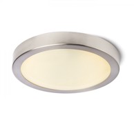 RENDL Stropna lampa, Barry, 230V, 2GX13, 22W, IP44, mat nikl