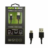 MAXMOBILE Kabel USB 2.0 Type-C, 2 m, crni