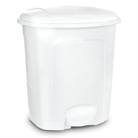 ORION Bijela plastična kanta za smeće s pedalom 30 l 