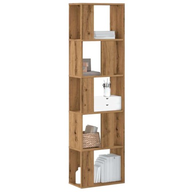 Regal za knjige s 5 razina, 45x23,5x162,5 cm, drveni, boja hrasta 45 cm