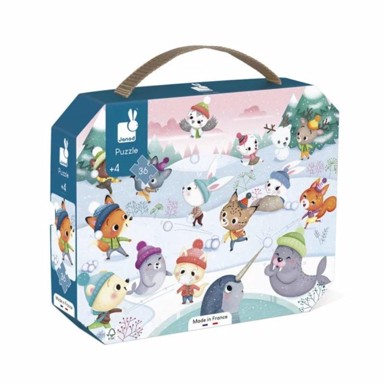 JANOD Puzzle Snježna zabava, 36 kom, 4+