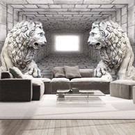 Foto tapeta Stone Lions 100x70