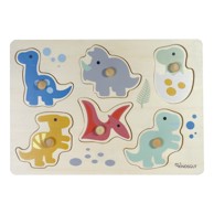 KINDSGUT Drvena reljefna puzzle (broj komada 6 kom) Dinosaurs