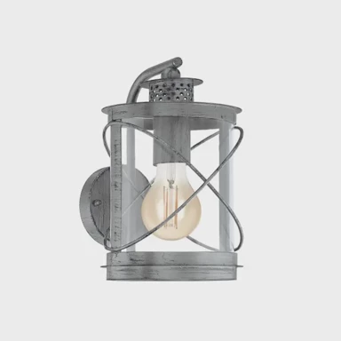 Vanjska zidna lampa, 1xE27, Hilburn, 94866, čelik/srebrno antik